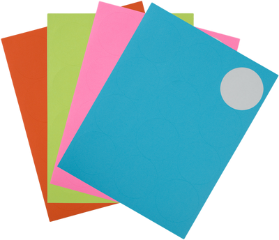 Assorted Fashion Round Labels - Medium 2 1/2 Inch