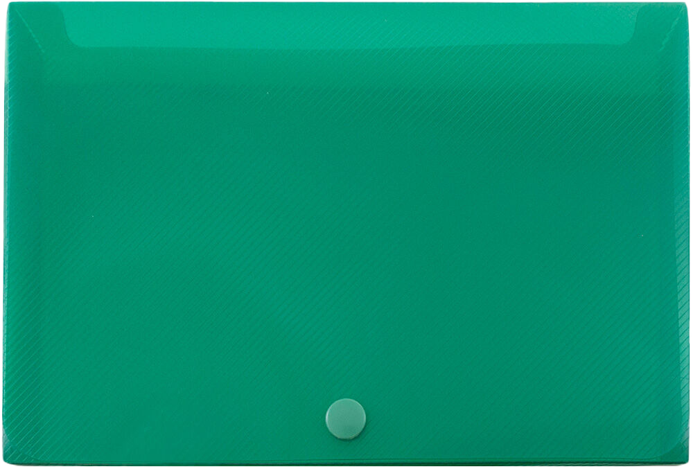 Green 8 3/8 x 5 3/4 x 1 3/8 Plastic Snap Case Portfolios