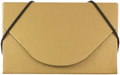Matte Gold Chipboard Business Card Case - 20 Card Capacity