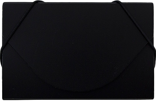 Black Solid Plastic Business Card Case - 20 Card Capacity