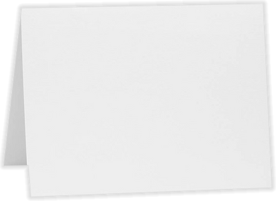 White 100lb 5 x 7 Foldover Cards