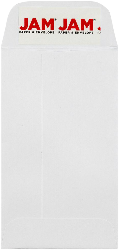 White 28lb #3 Coin Envelopes (2 1/2 x 4 1/4) with Peel & Seal