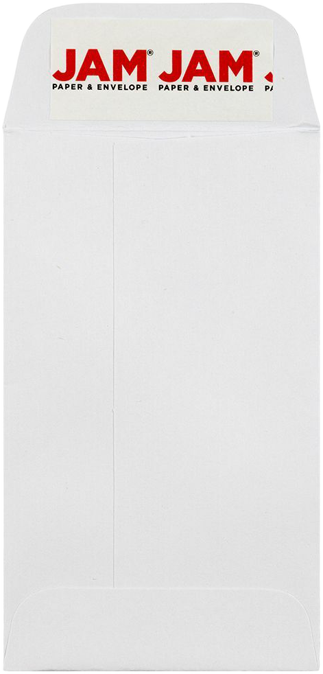 White 28lb #3 Coin Envelopes (2 1/2 x 4 1/4) with Peel & Seal