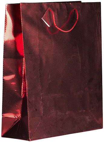 Red Foil XXX-Large Diagonal Pinstripe Gift Bags (17 x 21 x 6 1/4)