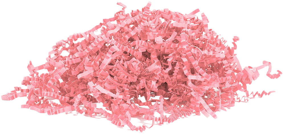 Pink Crinkle Cut Shred Tissue Paper - 2oz