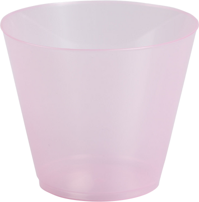 Baby Pink 9oz Plastic Tumblers - 72 Pack