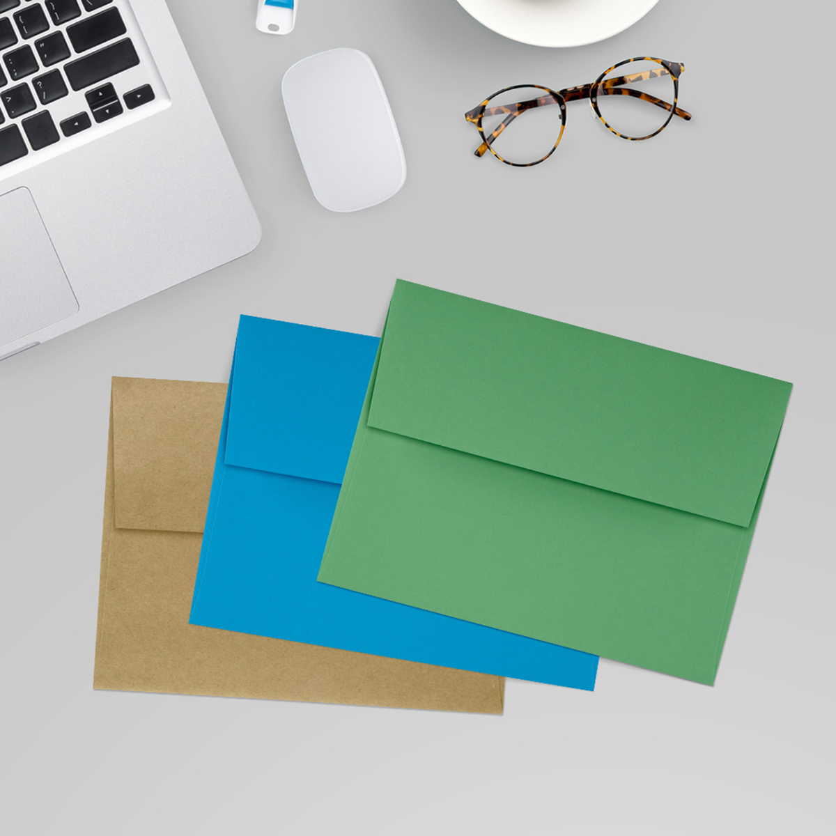Holiday Green 32lb A2 Invitation Envelopes (4 3/8 x 5 3/4) with Peel & Seal