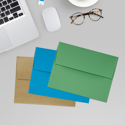 Holiday Green 32lb A2 Invitation Envelopes (4 3/8 x 5 3/4) with Peel & Seal