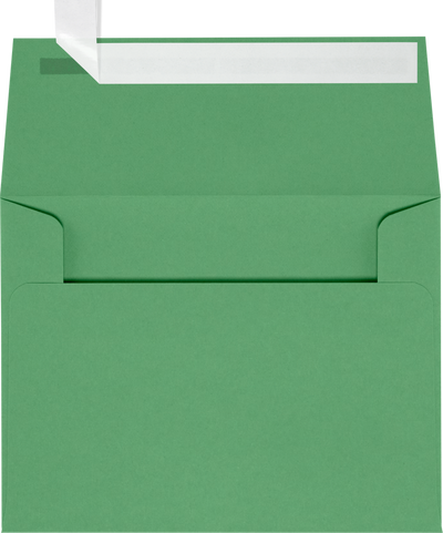 Holiday Green 32lb A2 Invitation Envelopes (4 3/8 x 5 3/4) with Peel & Seal