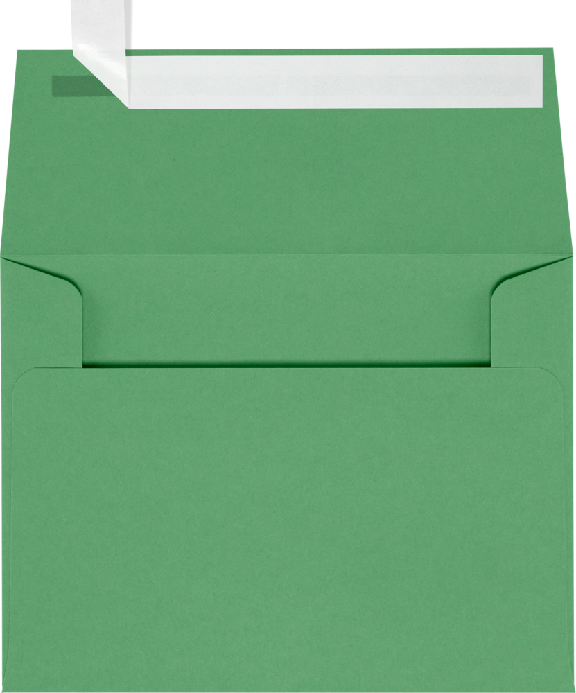 Holiday Green 32lb A2 Invitation Envelopes (4 3/8 x 5 3/4) with Peel & Seal