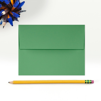 Holiday Green 32lb A2 Invitation Envelopes (4 3/8 x 5 3/4) with Peel & Seal