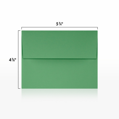 Holiday Green 32lb A2 Invitation Envelopes (4 3/8 x 5 3/4) with Peel & Seal
