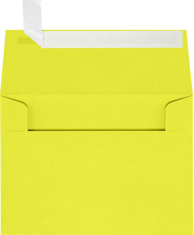 Citrus Yellow 32lb A2 Invitation Envelopes (4 3/8 x 5 3/4) with Peel & Seal