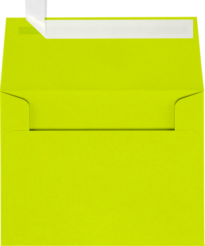 Wasabi Lime Green 32lb A2 Invitation Envelopes (4 3/8 x 5 3/4) with Peel & Seal