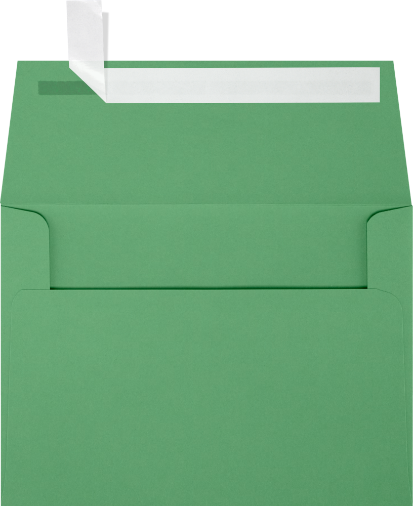 Holiday Green 32lb A6 Invitation Envelopes (4 3/4 x 6 1/2) with Peel & Seal
