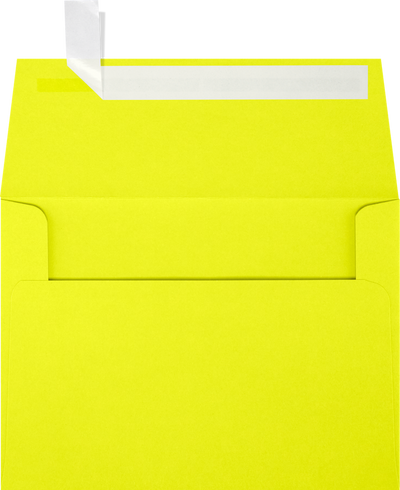 Citrus Yellow 32lb A6 Invitation Envelopes (4 3/4 x 6 1/2) with Peel & Seal