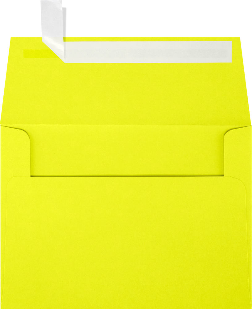 Citrus Yellow 32lb A6 Invitation Envelopes (4 3/4 x 6 1/2) with Peel & Seal