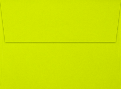 Wasabi Lime Green 32lb A6 Invitation Envelopes (4 3/4 x 6 1/2) with Peel & Seal