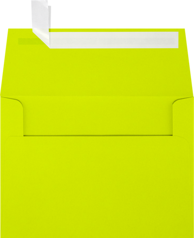 Wasabi Lime Green 32lb A6 Invitation Envelopes (4 3/4 x 6 1/2) with Peel & Seal