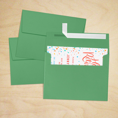 Holiday Green 32lb A7 Invitation Envelopes (5 1/4 x 7 1/4) with Peel & Seal