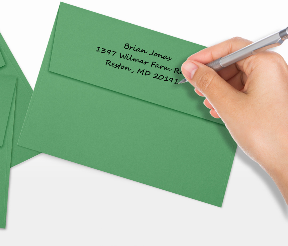 Holiday Green 32lb A7 Invitation Envelopes (5 1/4 x 7 1/4) with Peel & Seal