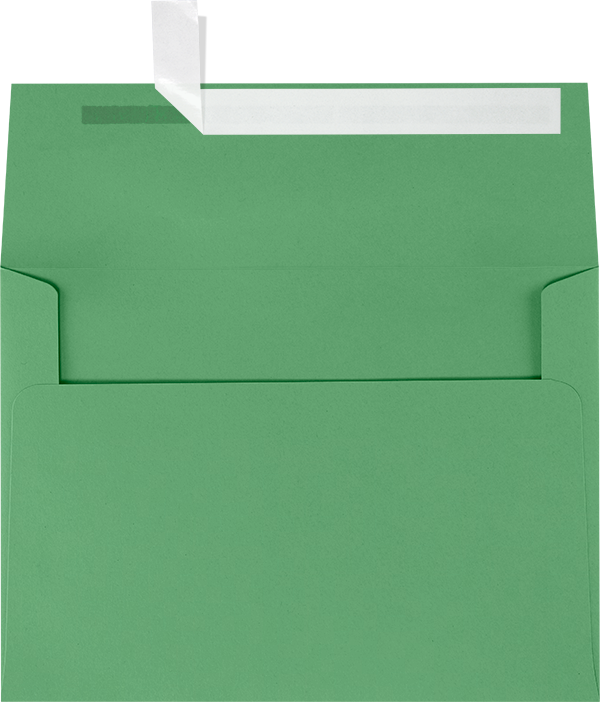 Holiday Green 32lb A7 Invitation Envelopes (5 1/4 x 7 1/4) with Peel & Seal