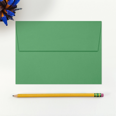 Holiday Green 32lb A7 Invitation Envelopes (5 1/4 x 7 1/4) with Peel & Seal