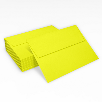 Citrus Yellow 32lb A7 Invitation Envelopes (5 1/4 x 7 1/4) with Peel & Seal