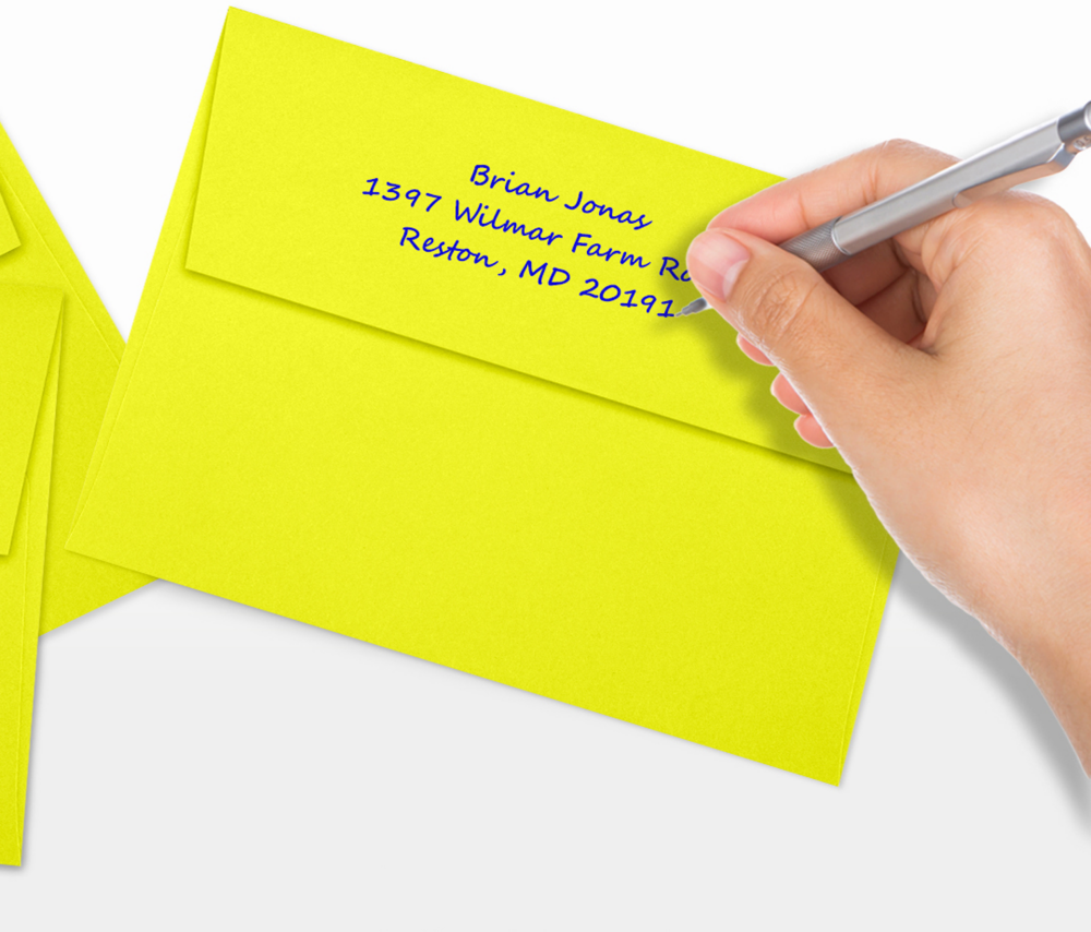 Citrus Yellow 32lb A7 Invitation Envelopes (5 1/4 x 7 1/4) with Peel & Seal