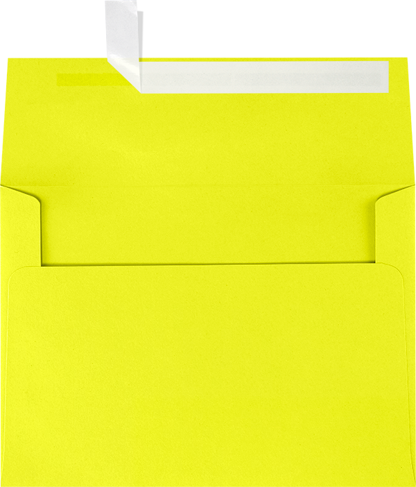 Citrus Yellow 32lb A7 Invitation Envelopes (5 1/4 x 7 1/4) with Peel & Seal