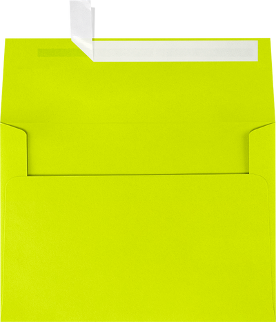 Wasabi Lime Green 32lb A7 Invitation Envelopes (5 1/4 x 7 1/4) with Peel & Seal
