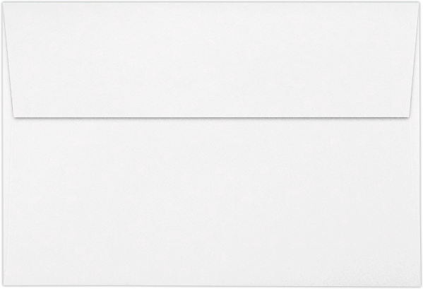 White 32lb Cougar A8 Invitation Premium Envelopes (5 1/2 x 8 1/8) with Peel & Seal