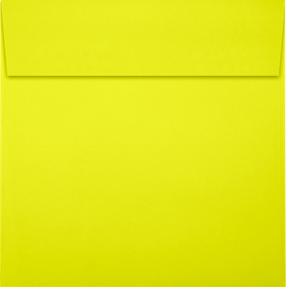Citrus Yellow 32lb 6 1/2 x 6 1/2 Square Envelopes with Peel & Seal