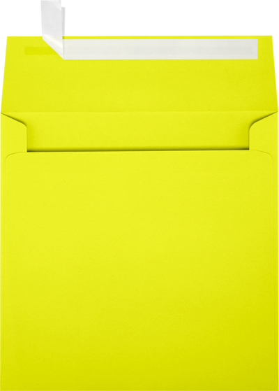 Citrus Yellow 32lb 6 1/2 x 6 1/2 Square Envelopes with Peel & Seal