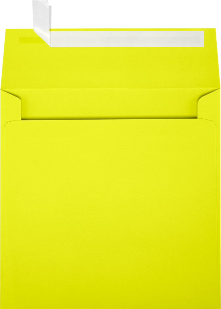 Citrus Yellow 32lb 6 1/2 x 6 1/2 Square Envelopes with Peel & Seal