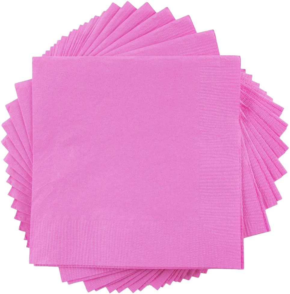 Fuchsia 6 1/2 x 6 1/2 3-Ply Lunch Napkins