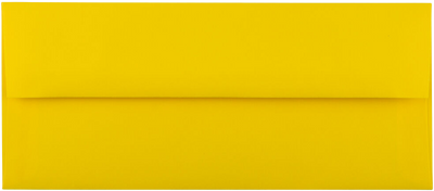 Yellow 24lb #10 Square Flap Envelopes (4 1/8 x 9 1/2)
