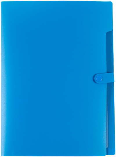 Blue with Clear Inside Letter Size File Folders with Snap Tab