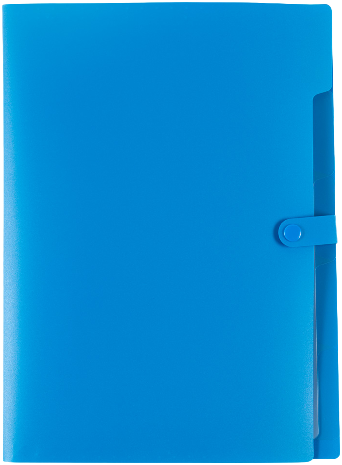 Blue with Clear Inside Letter Size File Folders with Snap Tab