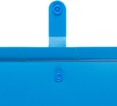 Blue with Clear Inside Letter Size File Folders with Snap Tab
