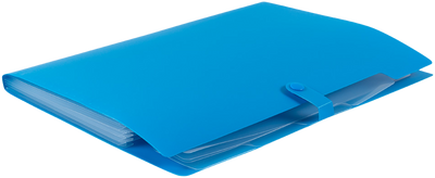 Blue with Clear Inside Letter Size File Folders with Snap Tab