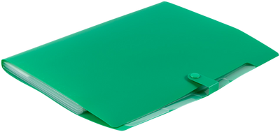 Green with Clear Inside Letter Size File Folders with Snap Tab