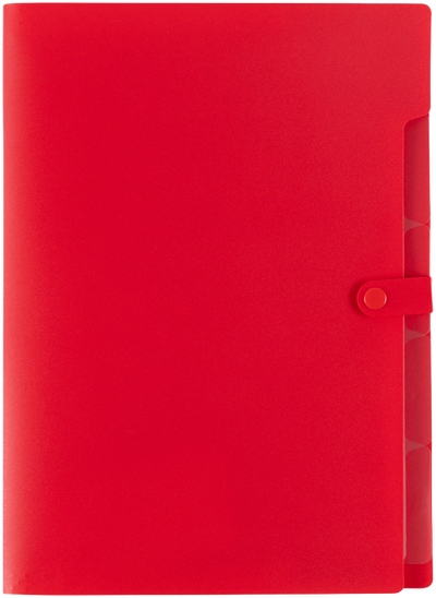 Red with Clear Inside Letter Size File Folders with Snap Tab