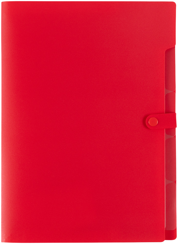 Red with Clear Inside Letter Size File Folders with Snap Tab