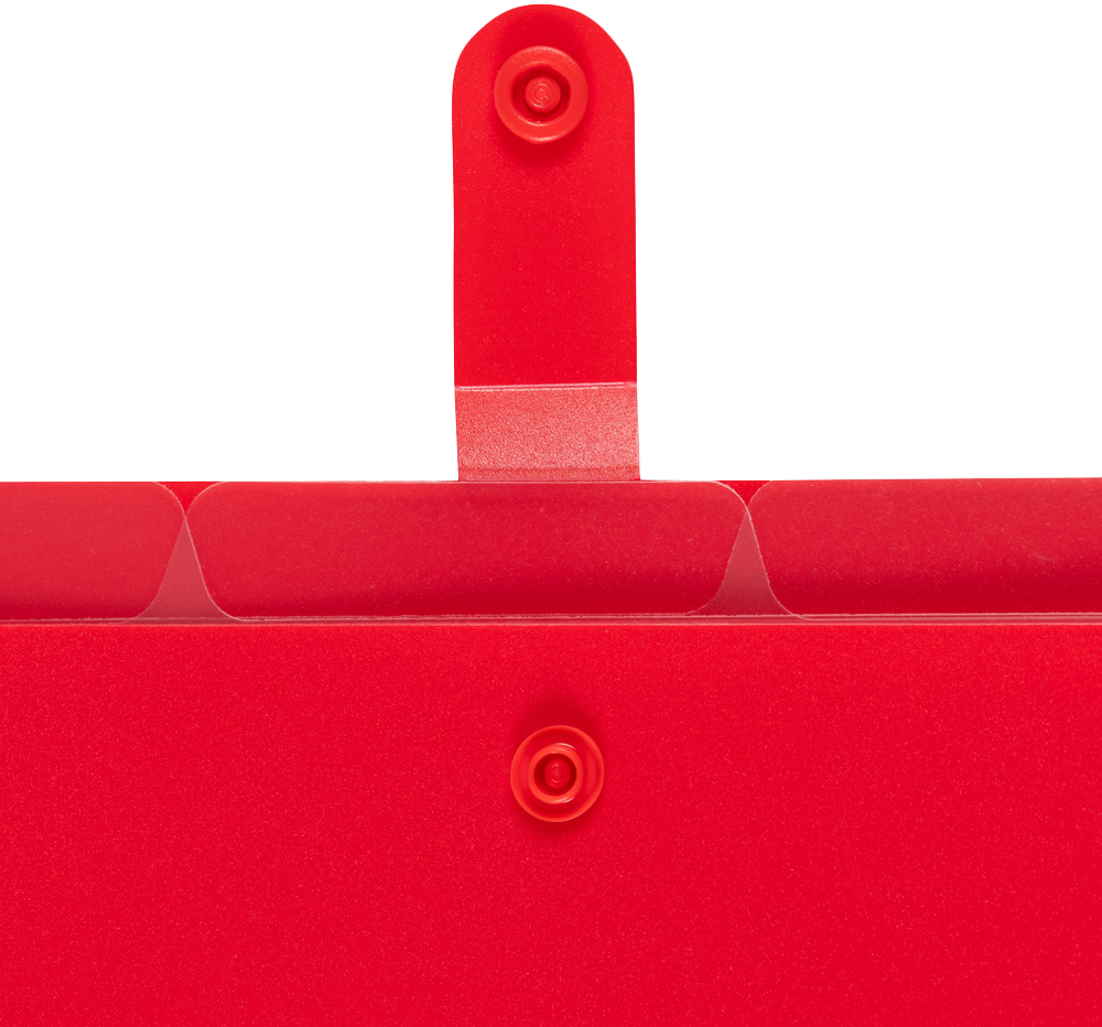 Red with Clear Inside Letter Size File Folders with Snap Tab