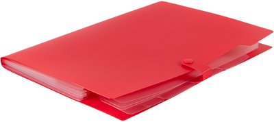 Red with Clear Inside Letter Size File Folders with Snap Tab