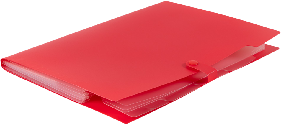 Red with Clear Inside Letter Size File Folders with Snap Tab