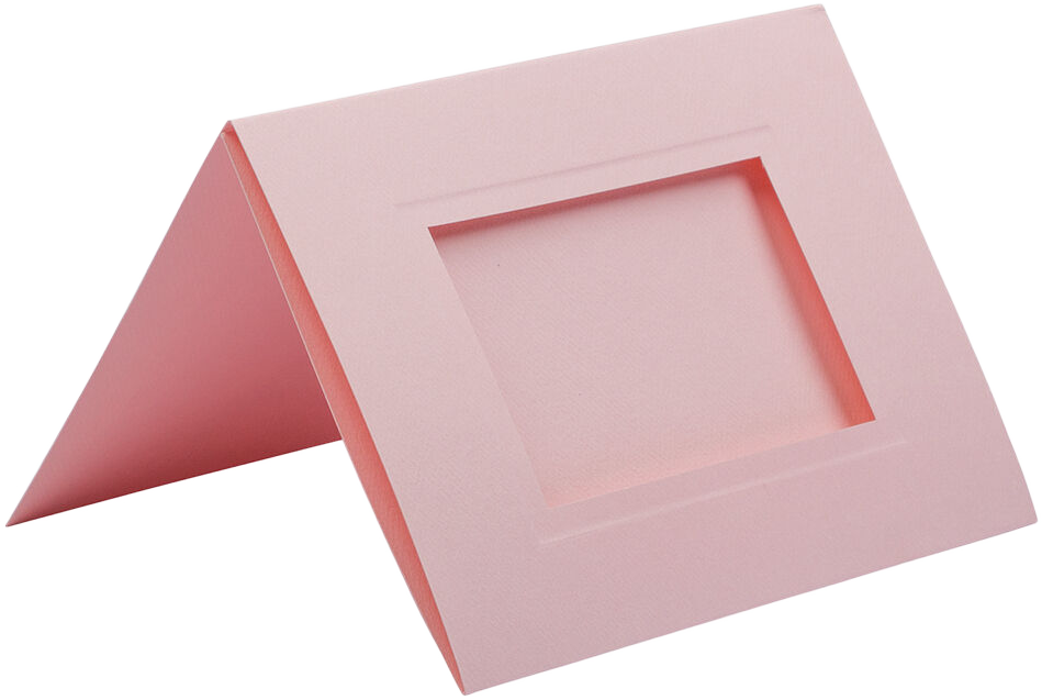 Baby Candy Pink 65lb 5 x 7 Foldover Cards with 2 1/2 x 4 Photo Opening