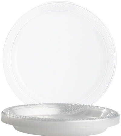 Clear Small Plastic Plates (7 Inch) - 20 Pack
