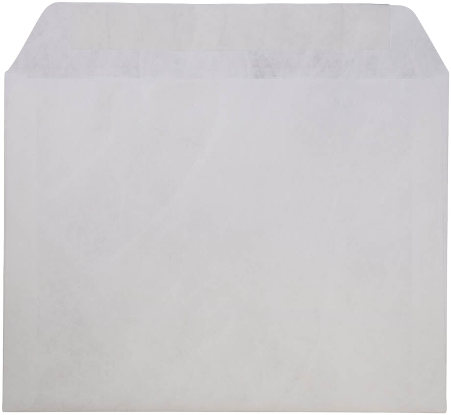 White Tyvek 14lb 9 1/2 x 12 1/2 Booklet Envelopes with Peel & Seal